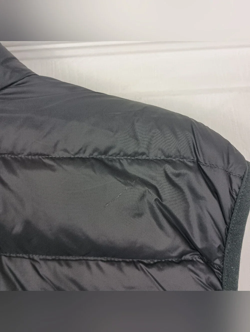 Eddie Bauer Down Puffer Vest Mens Large Gray 550 Full Zip Lightweight Packable
